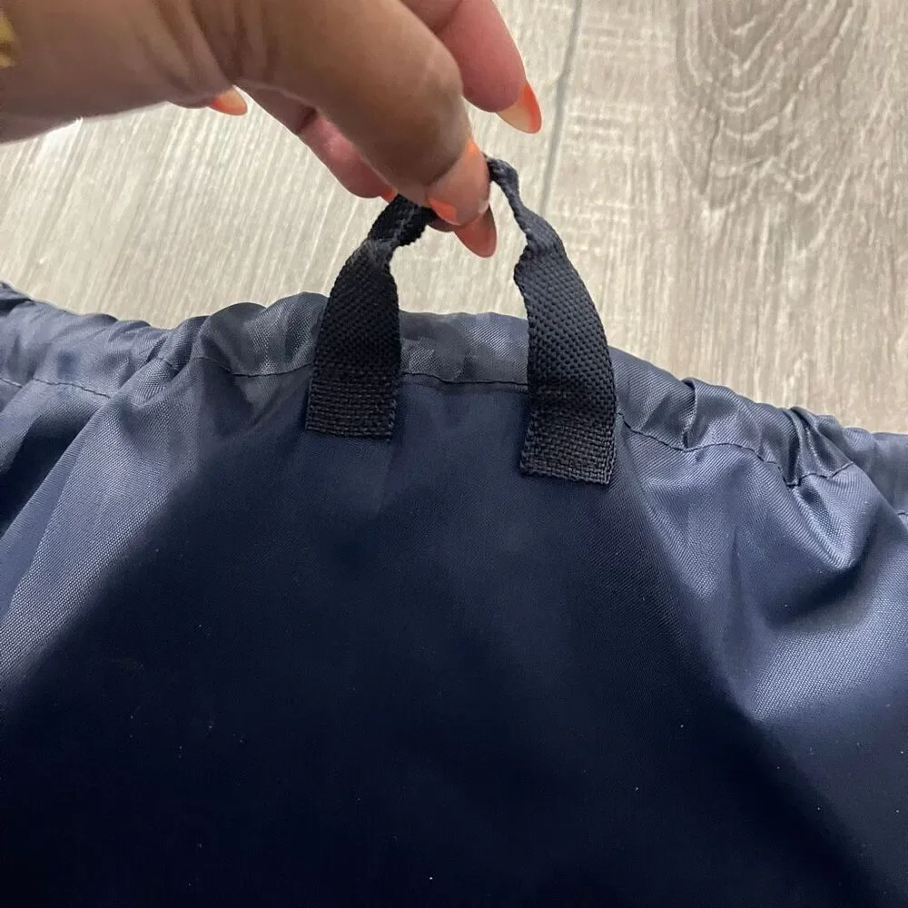 Skechers Navy Blue Nylon Drawstring Backpack – Water Resistant, Unisex Logo Bag